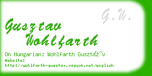 gusztav wohlfarth business card